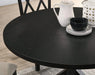 Windvale Cross-Buck Base Dining Table in Black Default -DTYStore