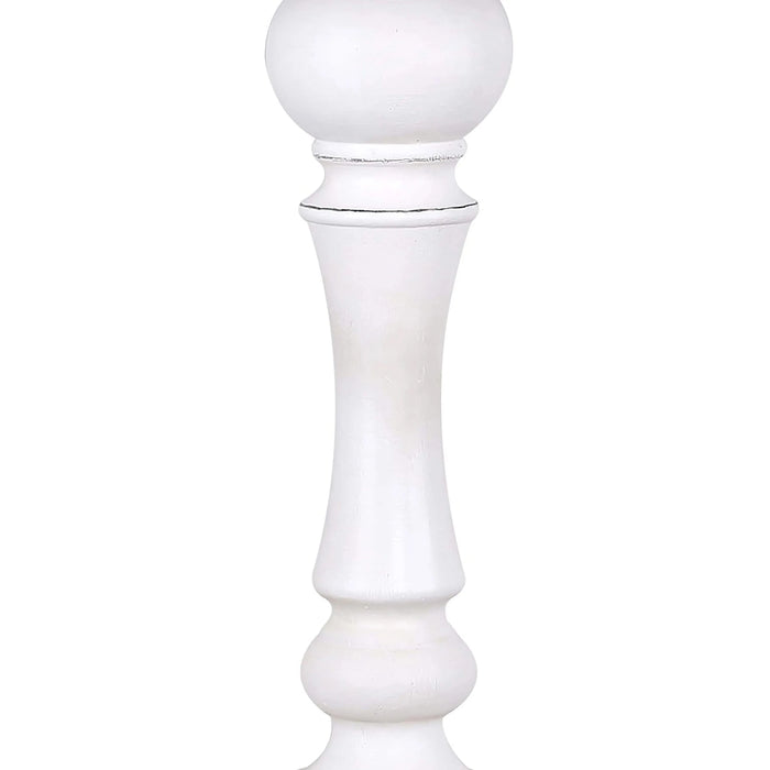 Winston 32' Farmhouse Poly Table Lamp in Distressed Off-White Poly with Light Grey Linen Shade from Grandview Gallery by LumiSource - Set of 2 Default -DTYStore