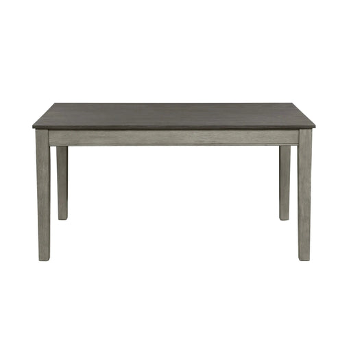 Wire Brushed Light Gray Finish 1pc Dining Table with 2 Hidden Drawers Casual Dining Room Furniture Default -DTYStore