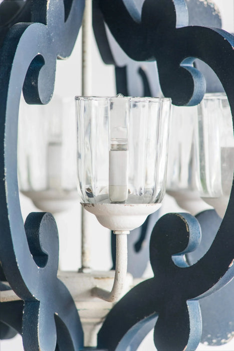 Wood Chandelier 6 - Light Farmhouse Pendant Lighting Natural Wood Hanging Light Fixture for Kitchen Living Dining Room, Bulb Not Included Default -DTYStore