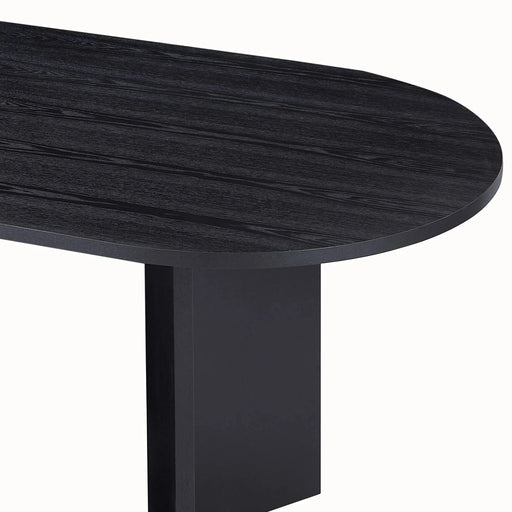 Wood Dining Table Kitchen Table Small Space Dining Table black desk top Default -DTYStore