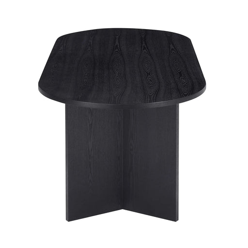 Wood Dining Table Kitchen Table Small Space Dining Table black desk top Default -DTYStore