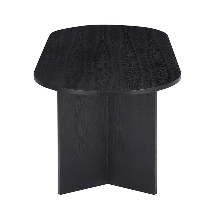 Wood Dining Table Kitchen Table Small Space Dining Table black desk top Default -DTYStore