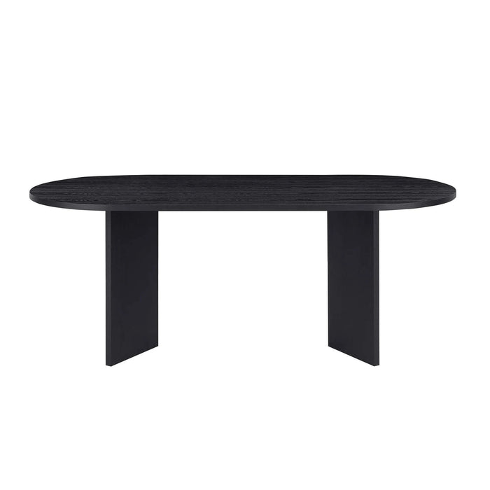 Wood Dining Table Kitchen Table Small Space Dining Table black desk top Default -DTYStore