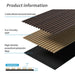 Wood Panels for Wall Slat Wall Panels, 4PC Wood Slat Acoustic Panels for Wall and Ceiling - 3D Fluted Sound Absorbing Panel with Three Sides Fully Wrapped on Wood Finish -45.27''X23.62''(Dark walnut) Default -DTYStore
