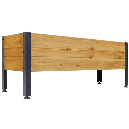 Wood Rectangular Garden Planter Box Raised Bed Outdoor,Planters for Outdoor Plants ,Elevated Herbs Vegetables Flowers Great Patio Deck Balcony Default -DTYStore