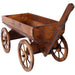 Wood Wagon Flower Planter Pot Stand W/Wheels Home Garden Outdoor Decor Default -DTYStore