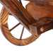 Wood Wagon Flower Planter Pot Stand W/Wheels Home Garden Outdoor Decor Default -DTYStore