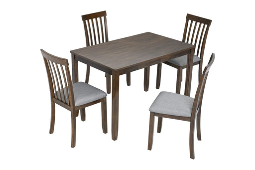 Wooden Dining Rectangular Table, Kitchen Table for Small Space, 4 Person Dining Table, Walnut ONLY THE TABLE Default -DTYStore