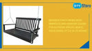 Wooden Porch Swing with Armrests and Hanging Chains for Outdoor Spaces, Black, Solid Wood, 47.2 x 28.15 inches Default -DTYStore