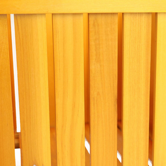 Wooden Square Outdoor Flower and Herb Pot - Teak Finish, Wood, 15.75 x 15.75 x 18.50 inches Default -DTYStore