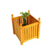 Wooden Square Outdoor Flower and Herb Pot - Teak Finish, Wood, 15.75 x 15.75 x 18.50 inches Default -DTYStore