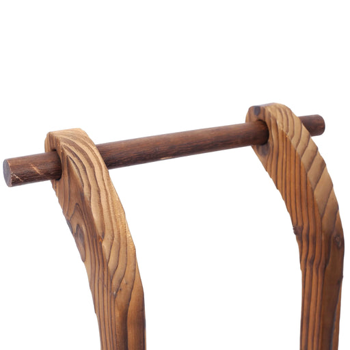 Wooden Wagon Planter Box, Mobile Garden Planter with Wheels, Handle, Drain Hole, Brown Wood, 26.5 x 14.1 x 21.2 inches Default -DTYStore