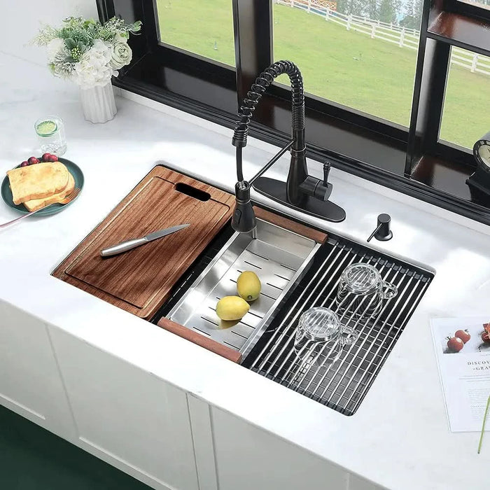 Workstation 32' L X 19' W Undermount Kitchen Sink With Accessories- DTY Store