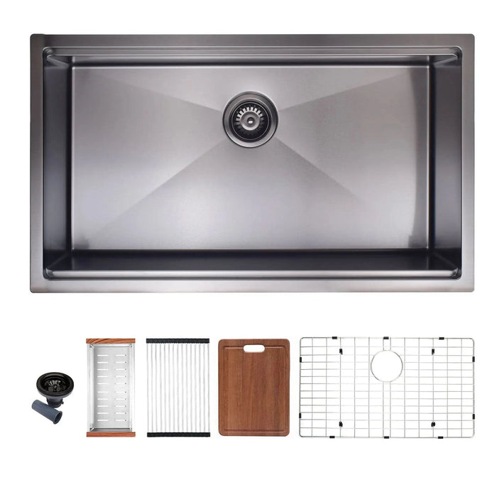 Workstation 32' L X 19' W Undermount Kitchen Sink With Accessories- DTY Store