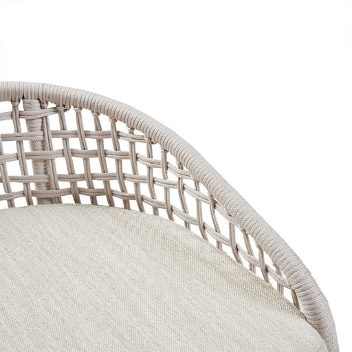 Woven Counter Stool with Upholstered Seat Natural Metal Default -DTYStore