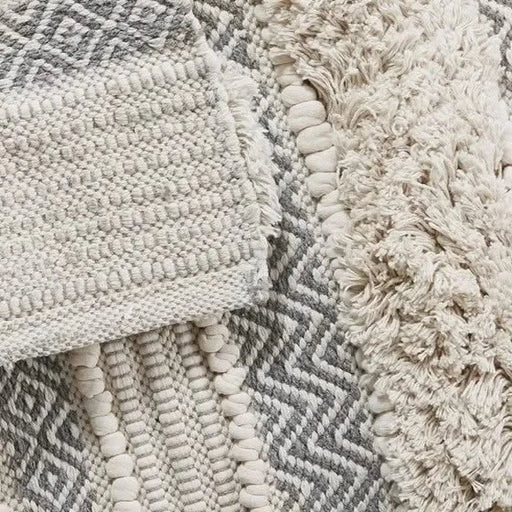 Woven Texture Stripe Bath Rug Grey 22x58' Default -DTYStore