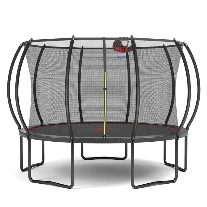 YC 12FT trampoline Pumpkin- Black Red Default -DTYStore