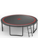 YC 12FT trampoline Pumpkin- ladder-Black Red Default -DTYStore