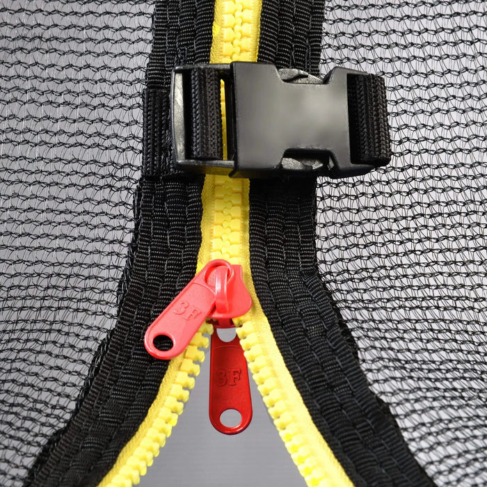 YC 12FT trampoline Pumpkin- ladder-Black Red Default -DTYStore