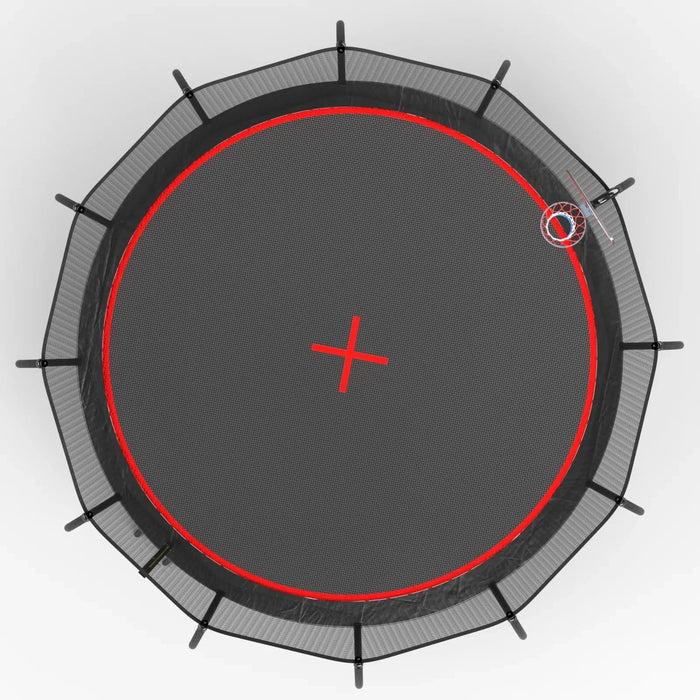 YC 14FT trampoline Pumpkin- Black Red- fframe height 90cm Default -DTYStore