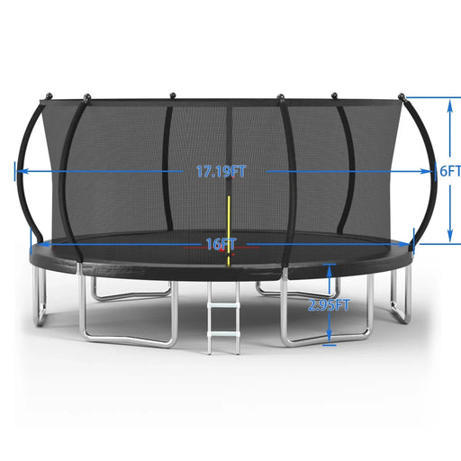 YC 16FT trampoline Pumpkin-Srandard- Black Default -DTYStore