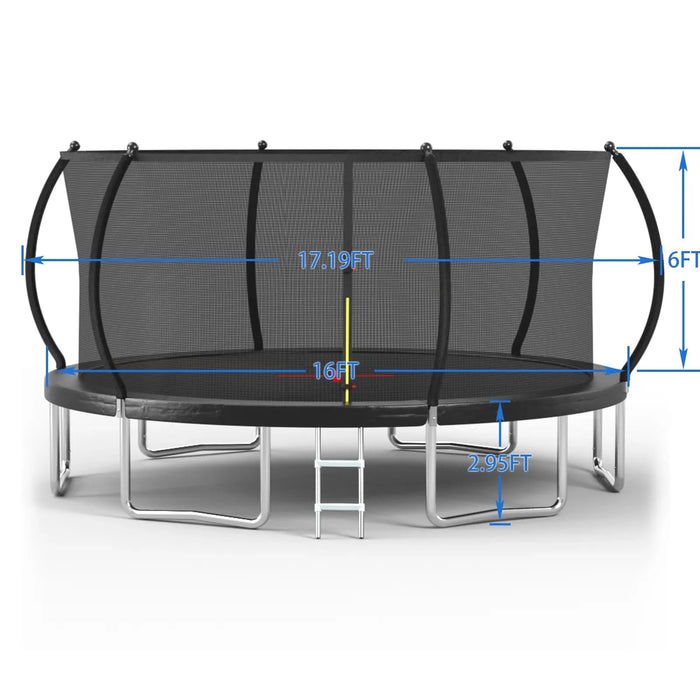 YC 16FT trampoline Pumpkin-Srandard- Black Default -DTYStore