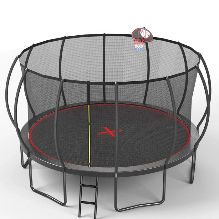 YC 16FT trampoline Pumpkin- Black Red Default -DTYStore