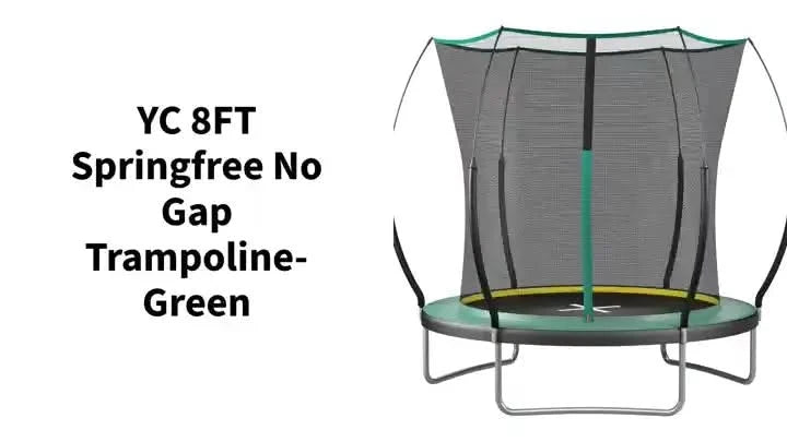 YC 8FT Springfree no Gap Trampoline- Green Default -DTYStore