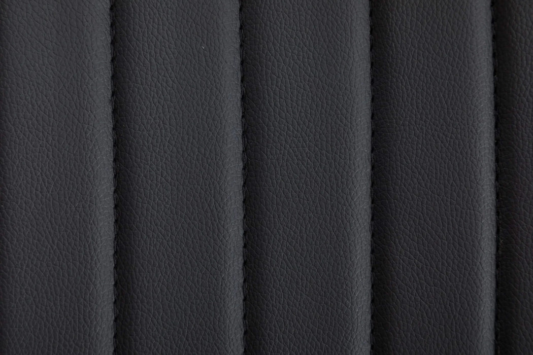 YIJIAN Dining Chairs Set of 2 Mid Century Modern Retro Faux Leather Chair with Bentwood Upholstered Seat Metal Legs Adjustable Foot for Kitchen Dining Room Chairs(BLACK) Default -DTYStore