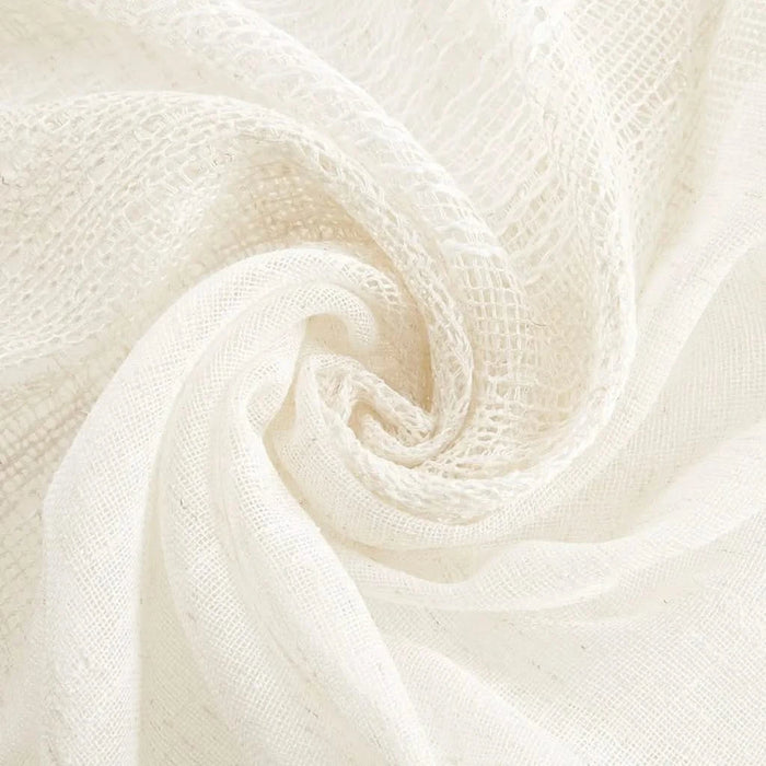 Yarn Dye Sheer Curtain Panel Pair(2 Pcs Window Panels) Default -DTYStore