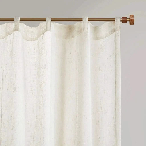Yarn Dye Sheer Curtain Panel Pair(2 Pcs Window Panels) Default -DTYStore