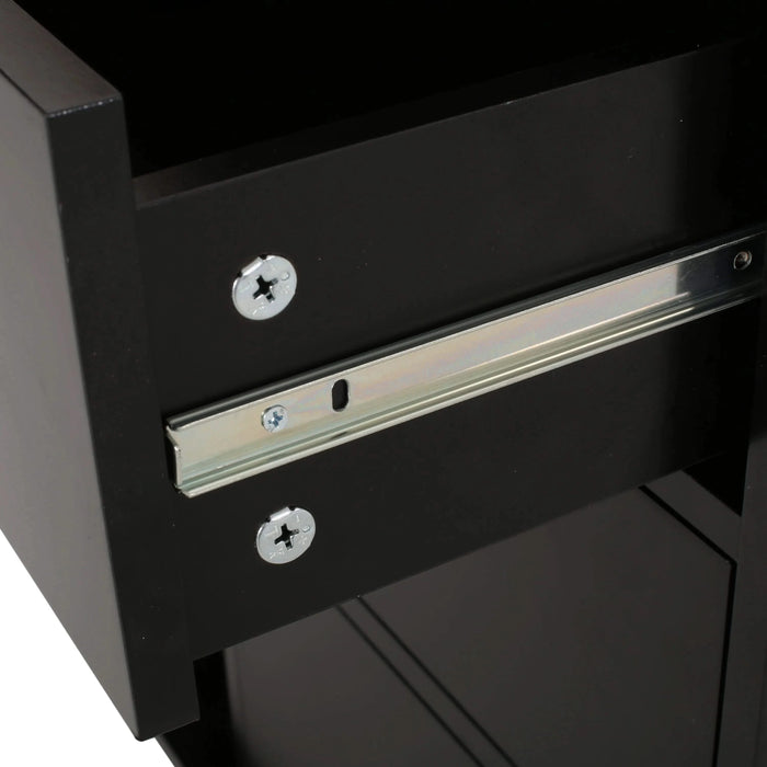 Yohaan Contemporary Kitchen Cart with Wheels Default -DTYStore