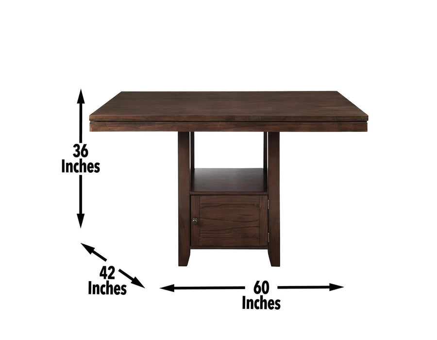 Yorktown - Counter Table - Dark Brown Default -DTYStore