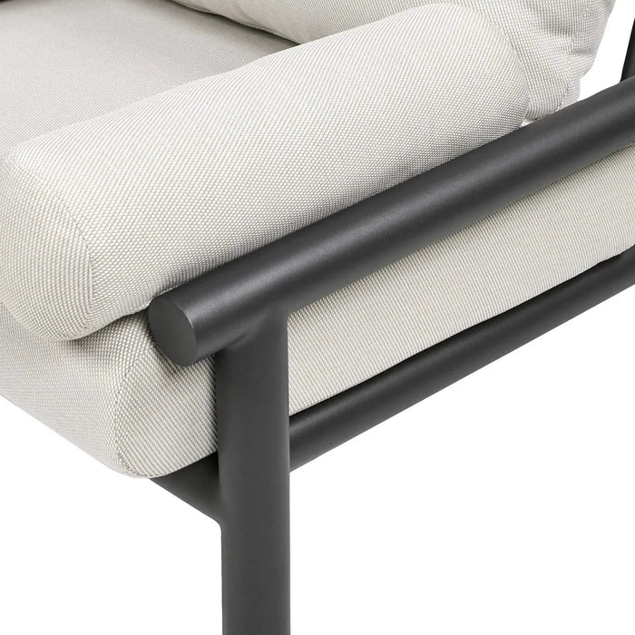 Zara 39.5' Dowel Frame Bolster Patio Deep Seating Armchair, Wheat Beige Axroma Olefin Default -DTYStore