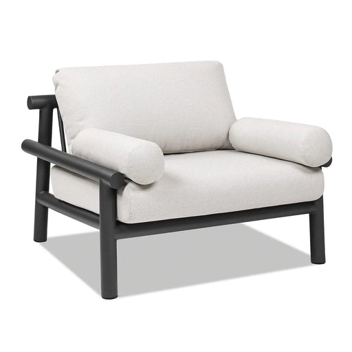 Zara 39.5' Dowel Frame Bolster Patio Deep Seating Armchair, Wheat Beige Axroma Olefin Default -DTYStore