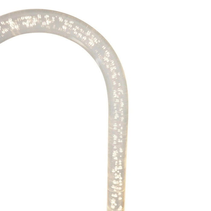 Zeon LED Floor Lamp, Contemporary Standing Light, Coarse Gold Finish, Metal and Clear Acrylic, 110-120V Default -DTYStore