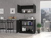 Zurich Cabinet Set, Two Shelves Black Default -DTYStore