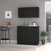 Zurich Cabinet Set, Two Shelves Black Default -DTYStore