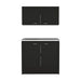Zurich Cabinet Set, Two Shelves Black Default -DTYStore