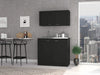 Zurich Cabinet Set, Two Shelves Black Default -DTYStore