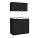 Zurich Cabinet Set, Two Shelves Black Default -DTYStore