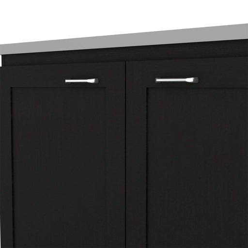 Zurich Cabinet Set, Two Shelves Black Default -DTYStore