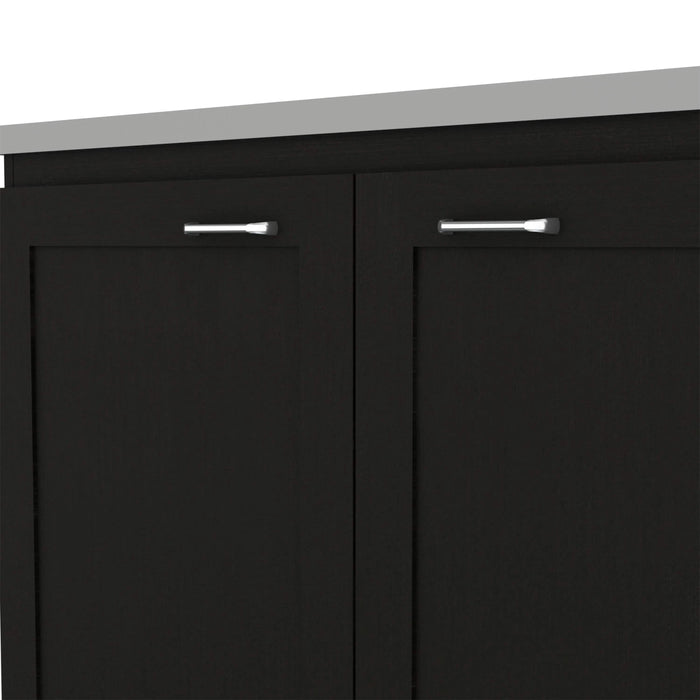 Zurich Cabinet Set, Two Shelves Black Default -DTYStore