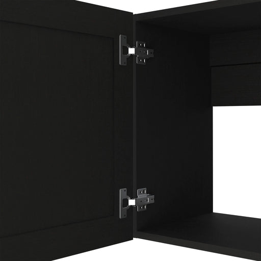 Zurich Cabinet Set, Two Shelves Black Default -DTYStore