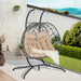 Double Egg Chair with Stand Hanging Indoor Outdoor Wicker Rattan Patio Basket Egg Swing Chair Hammock Egg Chairs with UV Resistant Cushions 600 lbs for Bedroom Balcony Patio - DTYStore