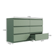 Green Large 6 drawers chest of drawer dressers table - DTYStore