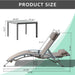 Pool Lounge Chairs Set of 3, Adjustable Aluminum Outdoor Chaise Lounge Chairs with Metal Side Table, All Weather for Deck Lawn Poolside Backyard (Khaiki, 2 Lounge Chair+1 Table) - DTYStore