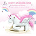 Unicorn Baby Rocking Horse Toy for Kids with Lullaby Song, Plush Ride on Horse with Heavy-Duty Support System, Interactive Toy Pretend Play Toy for Toddlers - DTYStore
