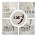 Modern minimalist white PU leather Dining Chairs Set of 2, comfortable backrest design, metal leg support, suitable for restaurants, kitchens, and offices. - DTYStore